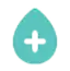 water drop with plus sign icon