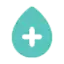 water drop with plus sign icon